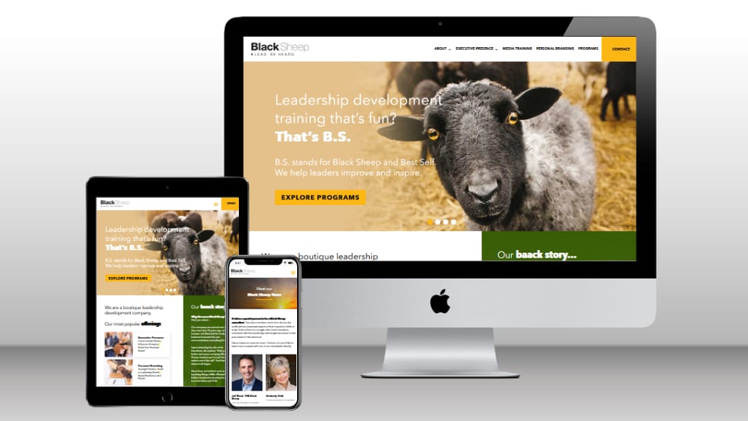 A responsive website that works well on desktop, tablet and mobile devices. 